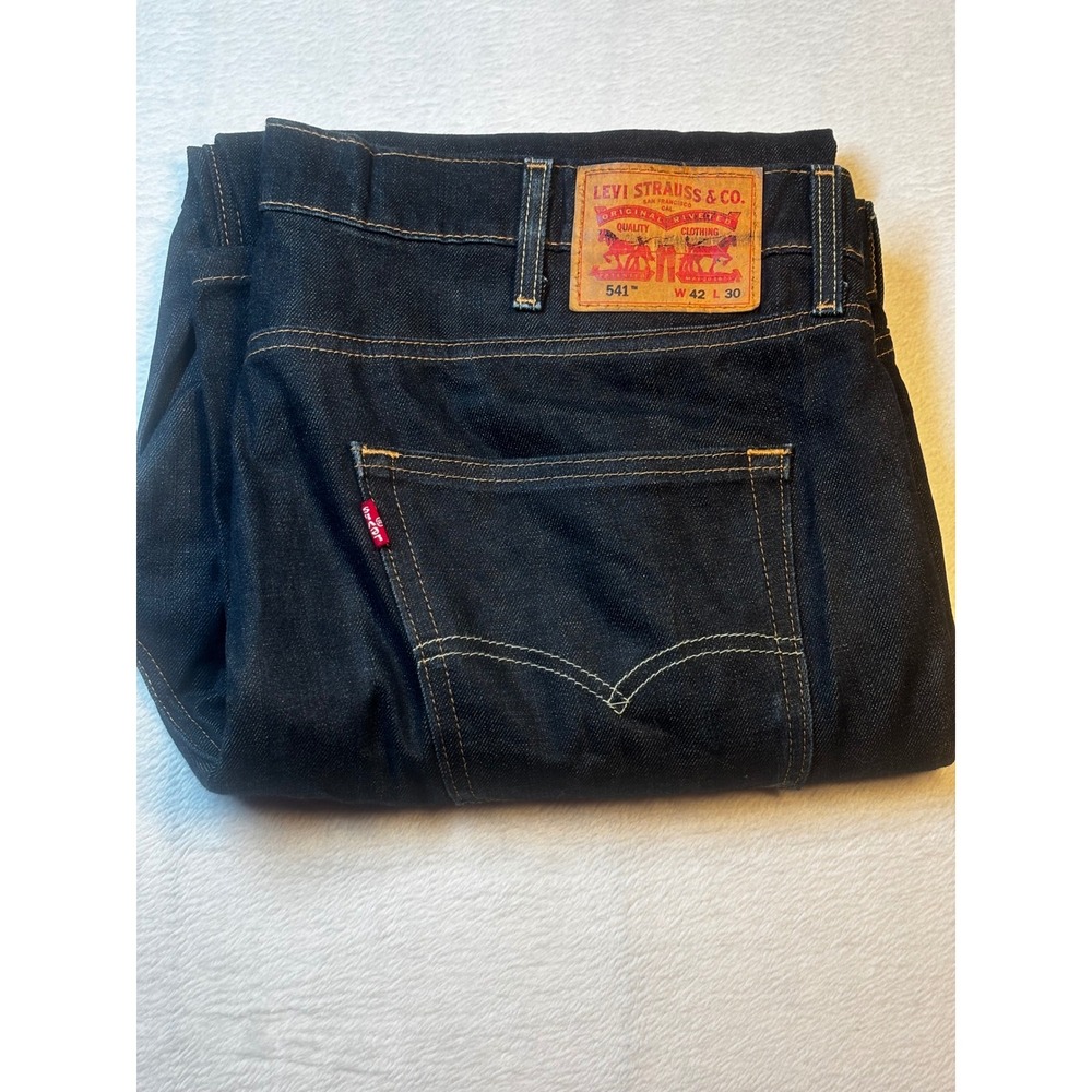 Levi Strauss‎ Co 541 Athletic Fit Dark Wash Jeans Mens W42 L30